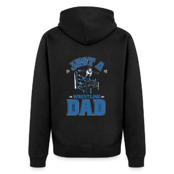 Lutteur Juste un papa lutteur - Veste à capuche bio Premium Unisexe - noir - Dos - Nico (187cm)