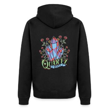 Géologie Géologue Géosciences Quartz Quest - Veste à capuche bio Premium Unisexe - noir - Dos - Nico (187cm)