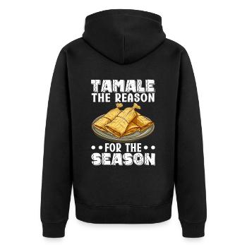 Tamale Mexikanisches Essen Tamale Liebhaber - Unisex Premium Bio Zip Hoodie - Schwarz - Hinten - Nico (187cm)