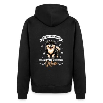 Maman berger de l’Himalaya - Veste à capuche bio Premium Unisexe - noir - Dos - Nico (187cm)