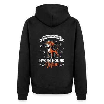Hygenhund Mama - Veste à capuche bio Premium Unisexe - noir - Dos - Nico (187cm)