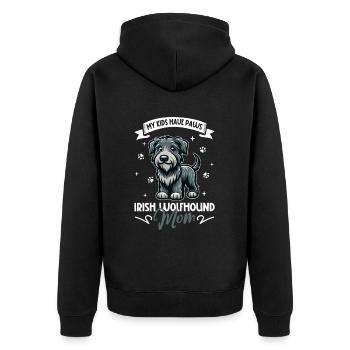 Maman Irish Wolfhound - Veste à capuche bio Premium Unisexe - noir - Dos - Nico (187cm)