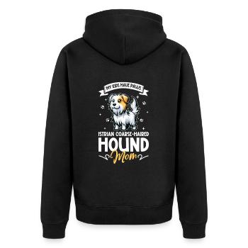 Chien d’Istrie à poil dur Maman - Veste à capuche bio Premium Unisexe - noir - Dos - Nico (187cm)
