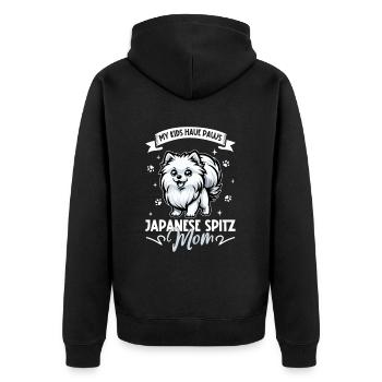 Maman Spitz Japon - Veste à capuche bio Premium Unisexe - noir - Dos - Nico (187cm)