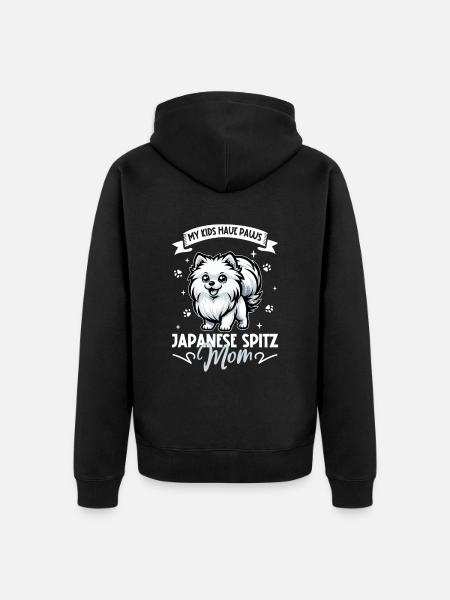 Japan-Spitz Mama - Unisex Premium Bio Zip Hoodie - Schwarz