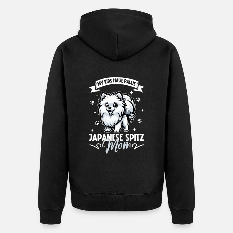 Maman Spitz Japon - Veste à capuche bio Premium Unisexe - noir