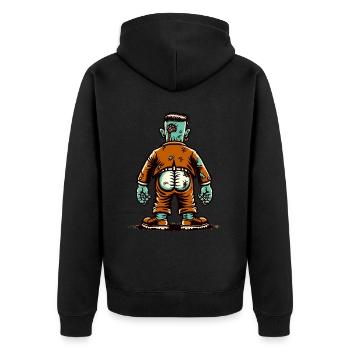 Drôle de mort-vivant cul décoration d’Halloween - Veste à capuche bio Premium Unisexe - noir - Dos - Nico (187cm)