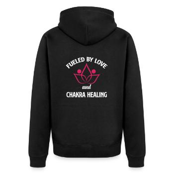 Le Reiki est ma guérison par le chakra de la confiture, bouddhiste - Veste à capuche bio Premium Unisexe - noir - Dos - Nico (187cm)