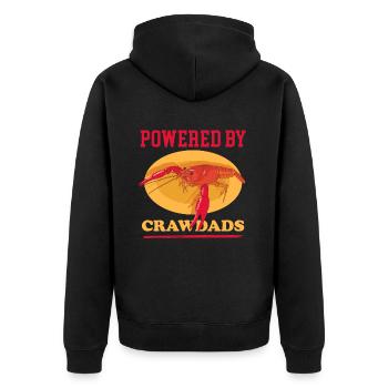 Flusskrebs Edelkrebs Meeresfrüchte Geschenk - Unisex Premium Bio Zip Hoodie - Schwarz - Hinten - Nico (187cm)