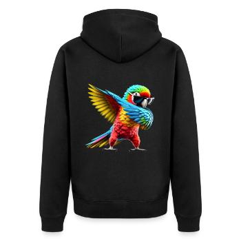 Drôle Dabbing Perroquet Oiseau Amoureux des animaux Oiseau - Veste à capuche bio Premium Unisexe - noir - Dos - Nico (187cm)