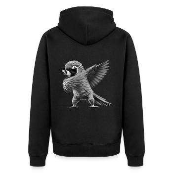 Drôle Dabbing Perroquet Oiseau Amoureux des animaux Oiseau - Veste à capuche bio Premium Unisexe - noir - Dos - Nico (187cm)