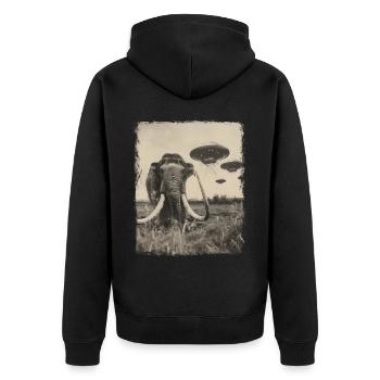 Mammouth laineux OVNI Alien Alien Selfie - Veste à capuche bio Premium Unisexe - noir - Dos - Nico (187cm)