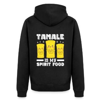 Tamale Mexikanisches Essen Tamale Liebhaber - Unisex Premium Bio Zip Hoodie - Schwarz - Hinten - Nico (187cm)