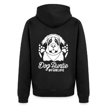 Saint Bernard Dog Aunt For Life - Unisex Premium Organic Zip Hoodie - black - Back - Nico (187cm)