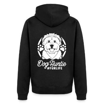 Old English Shepherd Bobtail - Unisex Premium Organic Zip Hoodie - black - Back - Nico (187cm)