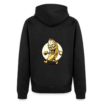 Zombie Banane Banane Amoureux Halloween Costume - Veste à capuche bio Premium Unisexe - noir - Dos - Nico (187cm)
