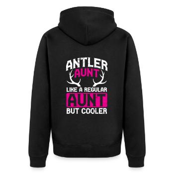 Scale Hunting Scale Hunter Hunting - Unisex Premium Organic Zip Hoodie - black - Back - Nico (187cm)