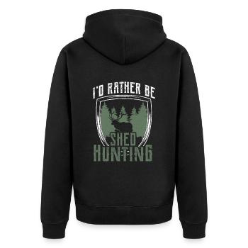 Scale Hunting Scale Hunter Hunting - Unisex Premium Organic Zip Hoodie - black - Back - Nico (187cm)