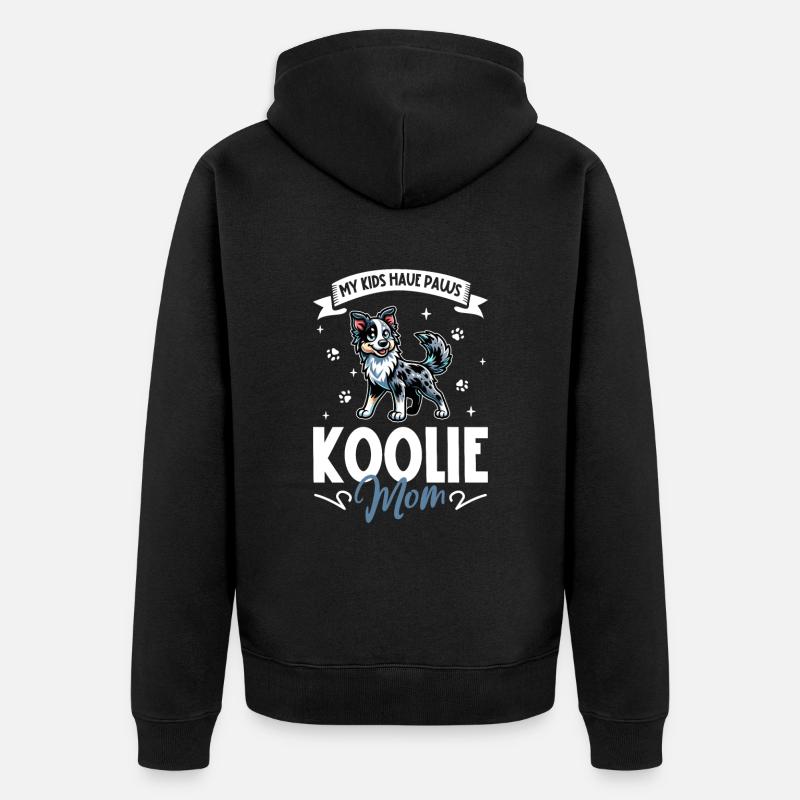 Koolie Maman - Veste à capuche bio Premium Unisexe - noir