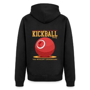 Kickball Kickballer Kickball Player Cadeau - Veste à capuche bio Premium Unisexe - noir - Dos - Nico (187cm)