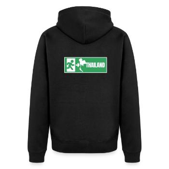 Retraite En Thaïlande Voyage Amour Thaïlandais - Veste à capuche bio Premium Unisexe - noir - Dos - Nico (187cm)