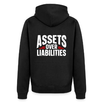 Tax Day CPA Accountant - Unisex Premium Bio Zip Hoodie - Schwarz - Hinten - Nico (187cm)