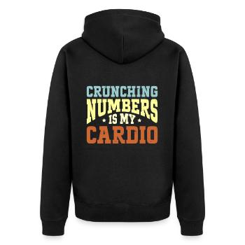 Tax Day CPA Accountant - Unisex Premium Bio Zip Hoodie - Schwarz - Hinten - Nico (187cm)