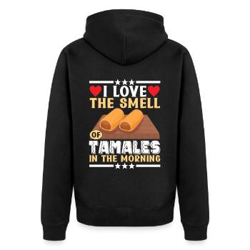 Tamale Mexikanisches Essen Tamale Liebhaber - Unisex Premium Bio Zip Hoodie - Schwarz - Hinten - Nico (187cm)