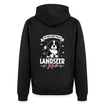 Landseer Mama - Veste à capuche bio Premium Unisexe - noir - Dos - Nico (187cm)