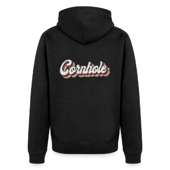 Joueur de sac de haricots de l’équipe Cornhole - Veste à capuche bio Premium Unisexe - noir - Dos - Nico (187cm)