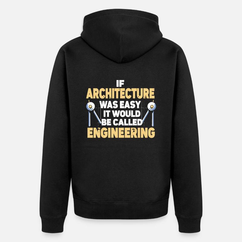 Architect Architecture - Unisex Premium Bio Zip Hoodie - Schwarz