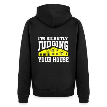 Architect Architecture - Unisex Premium Organic Zip Hoodie - black - Back - Nico (187cm)