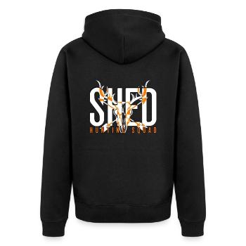 Antler Antler Hunting Drop Poles Shed Hunting Squad - Unisex Premium Organic Zip Hoodie - black - Back - Nico (187cm)