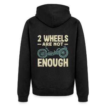 Funny Bike Sport Cycling Recumbent Bike - Unisex Premium Bio Zip Hoodie - Schwarz - Hinten - Nico (187cm)