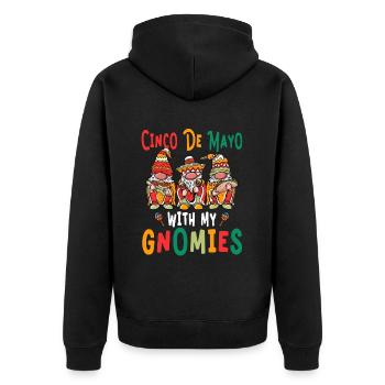 Cinco de Mayo With my Cnomies Holiday Mexico - Unisex Premium Organic Zip Hoodie - black - Back - Nico (187cm)