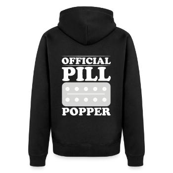 Pharmazeutischer Assistent Pharmazie Techniker - Unisex Premium Bio Zip Hoodie - Schwarz - Hinten - Nico (187cm)