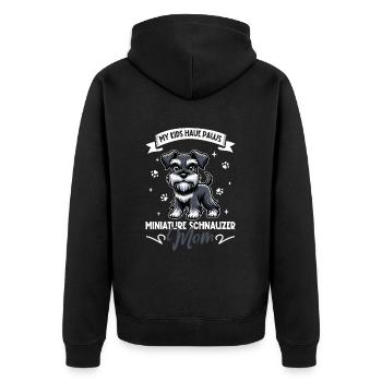 Maman Schnauzer nain - Veste à capuche bio Premium Unisexe - noir - Dos - Nico (187cm)