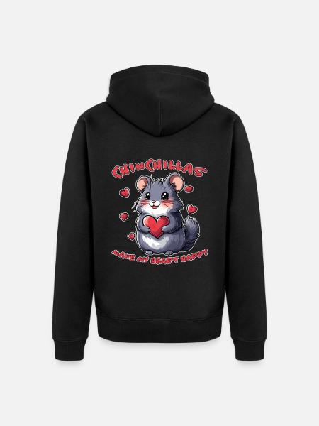 Chinchilla Saying Funny Chinchilla Gift - Unisex Premium Organic Zip Hoodie - black