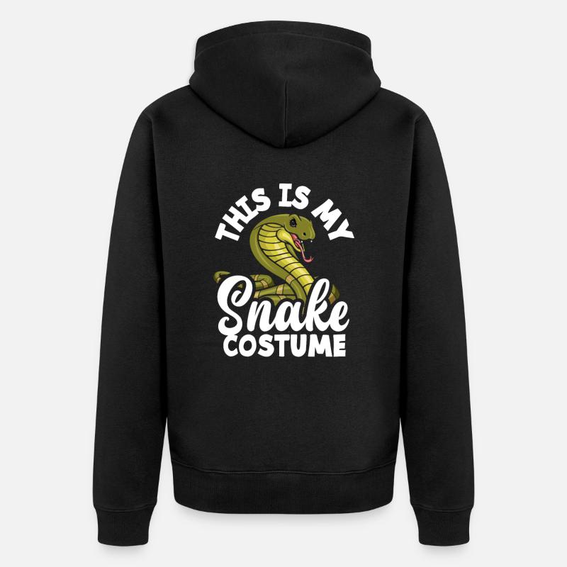 Déguisement de serpent - Veste à capuche bio Premium Unisexe - noir