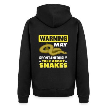 Snake Gift - Unisex Premium Organic Zip Hoodie - black - Back - Nico (187cm)