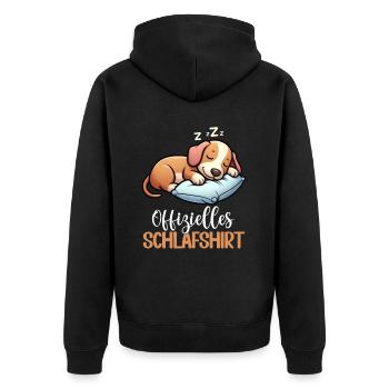 Chemise de nuit officielle Teckel Chien teckel - Veste à capuche bio Premium Unisexe - noir - Dos - Nico (187cm)