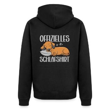 Chemise de nuit officielle Teckel Chien teckel - Veste à capuche bio Premium Unisexe - noir - Dos - Nico (187cm)