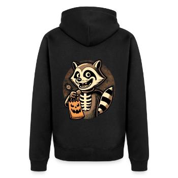 Raton laveur mort-vivant Drôle Amateur de raton laveur - Veste à capuche bio Premium Unisexe - noir - Dos - Nico (187cm)
