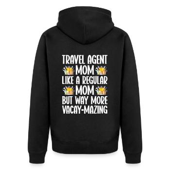 Tourism clerk Travel agency - Unisex Premium Organic Zip Hoodie - black - Back - Nico (187cm)