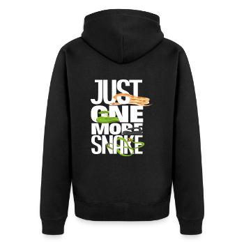 Schlangenbesitzer - Unisex Premium Bio Zip Hoodie - Schwarz - Hinten - Nico (187cm)