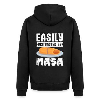 Tamale Mexikanisches Essen Tamale Liebhaber - Unisex Premium Bio Zip Hoodie - Schwarz - Hinten - Nico (187cm)