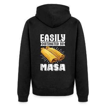 Tamale Mexikanisches Essen Tamale Liebhaber - Unisex Premium Bio Zip Hoodie - Schwarz - Hinten - Nico (187cm)