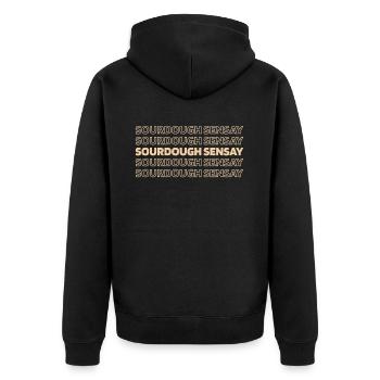 Pain au levain - Veste à capuche bio Premium Unisexe - noir - Dos - Nico (187cm)