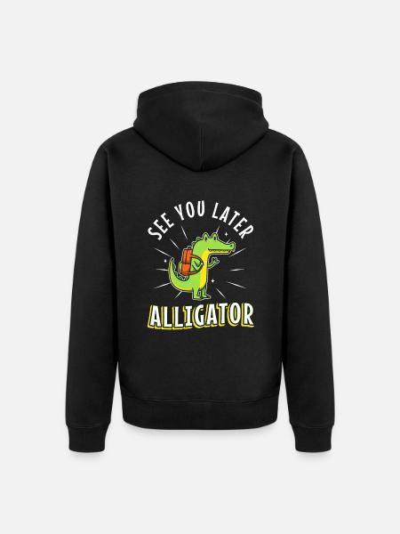 À plus tard Alligator - Veste à capuche bio Premium Unisexe - noir