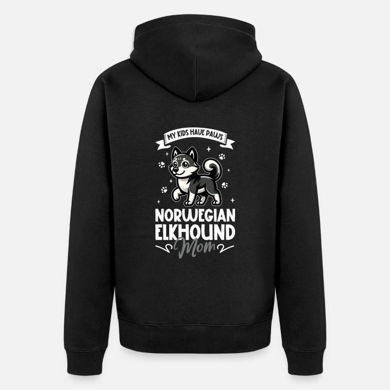 Maman lémane norvégienne - Veste à capuche bio Premium Unisexe - noir